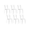 Kit 6 Cadeiras 1700 6 Un Cromado Courano Branco - 1