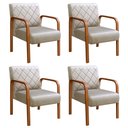 Ver imagem 2 de Kit 4 Poltronas Cadeira Decorativa Sala, Recepção Lara