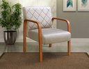 Ver imagem 1 de Kit 4 Poltronas Cadeira Decorativa Sala, Recepção Lara Bege Claro
