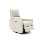 Ver imagem 5 de Poltrona do Papai Sala de Estar Reclinável Palace Usb e Usb-c Gira Balança Couro Off White G40 - Gra