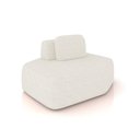 Ver imagem 5 de Sofá 4 Lugares Orgânico com Chaise e 3 Módulos Berlim bouclê Off K01 - D’Rossi