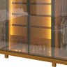 Guarda Roupa Absolut 6 Portas Reflecta Led Naturale - Gelius - 6