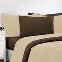 Ver imagem 2 de Kit Edredom Malha 100% Algodão Gran Moratta 3 Peças Queen - Palha -marrom