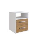 Ver imagem 2 de Mesa de Cabeceira 48cm com 2 Gavetas e Nicho Integrato