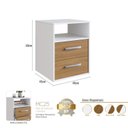 Ver imagem 5 de Mesa de Cabeceira 48cm com 2 Gavetas e Nicho Integrato