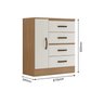 Cômoda para Quarto 4 Gavetas 01 Porta Lite - 4