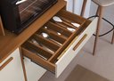 Ver imagem 2 de Armário de Cozinha Compacta Fidelitá Barcelona 180cm 7 Portas 2 Gaveta com Tampo e Fundo Freijó/