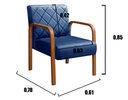 Ver imagem 3 de Kit 4 Poltronas Cadeira Decorativa Sala, Recepção Lara Azul Marinho