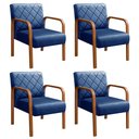 Ver imagem 1 de Kit 4 Poltronas Cadeira Decorativa Sala, Recepção Lara