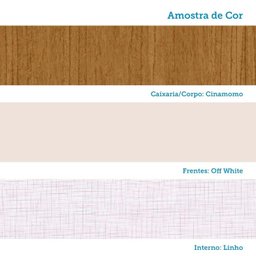 Cômoda 120cm 2 Portas 5 Gavetas 100% Mdf Coleus Espresso Móveis - 5