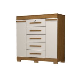 Cômoda 120cm 2 Portas 5 Gavetas 100% Mdf Coleus Espresso Móveis - 2