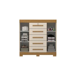 Cômoda 120cm 2 Portas 5 Gavetas 100% Mdf Coleus Espresso Móveis - 3