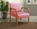 Ver imagem 2 de Kit 4 Poltronas Cadeira Decorativa Sala, Recepção Lara Rosa