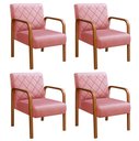Ver imagem 1 de Kit 4 Poltronas Cadeira Decorativa Sala, Recepção Lara Rosa