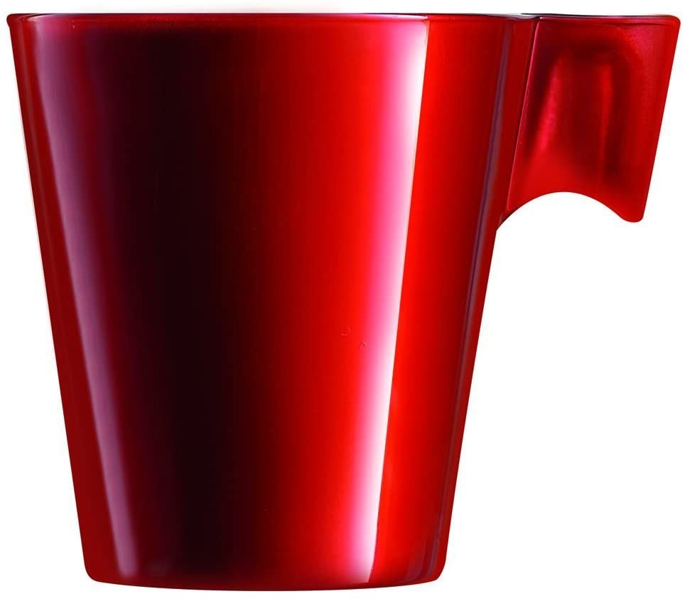 Xícara de Café Expresso Flashy Vidro Temperado Vermelho 80ml - 2