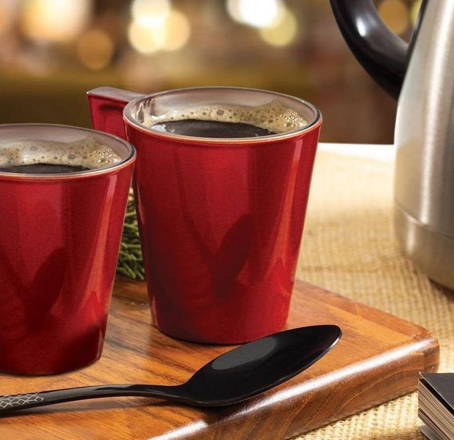 Ver imagem 3 de Xícara de Café Expresso Flashy Vidro Temperado Vermelho 80ml