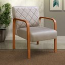 Ver imagem 2 de Kit 4 Poltronas Cadeira Decorativa Sala, Recepção Lara Cinza Capuccino