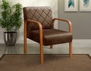 Ver imagem 2 de Kit 4 Poltronas Cadeira Decorativa Sala, Recepção Lara Marrom