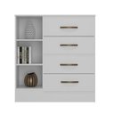 Ver imagem 2 de Cômoda para Quarto 4 Gavetas 01 Porta Lite Branco/Brilho
