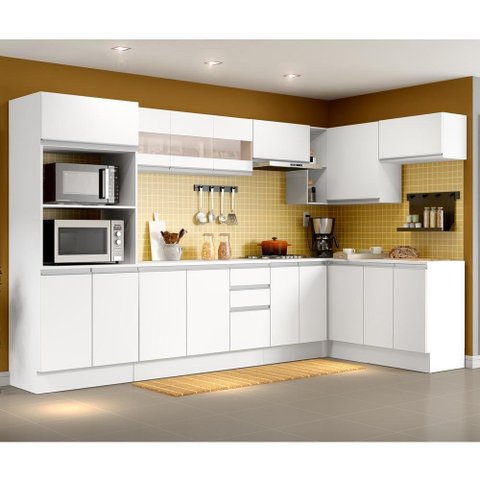Cozinha Completa Modulada de Canto Smart 100% Mdf Madesa