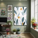 Ver imagem 2 de Quadro Decorativo Folhas e Frutas 70x50cm Mold Preta
