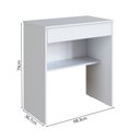 Ver imagem 3 de Escrivaninha para Escritório Thiene 1 Gaveta 68,3cm Branco