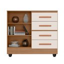 Ver imagem 5 de Cômoda para Quarto 4 Gavetas 02 Portas com Pés Lite