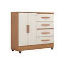 Ver imagem 2 de Cômoda para Quarto 4 Gavetas 02 Portas com Pés Lite