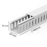 Canaleta Semi Aberta Painel Elétrico Fio Branca 20x20x2000mm - 3