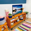 Ver imagem 3 de Rack de TV 3 Nichos Woods Carvalho e Preto