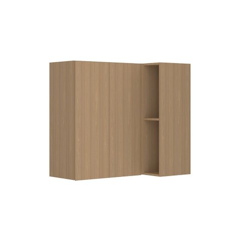 Armário Aéreo Canto Reto 95cm 2 Portas Slim Luciane Móveis