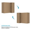 Ver imagem 3 de Armário Aéreo Canto Reto 95cm 2 Portas Slim Luciane Móveis