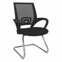 Ver imagem 3 de Kit 8 Cadeiras para Escritório Interlocutor Fixa Tela Mesh Preto