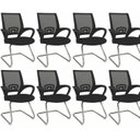 Ver imagem 1 de Kit 8 Cadeiras para Escritório Interlocutor Fixa Tela Mesh
