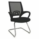 Ver imagem 5 de Kit 8 Cadeiras para Escritório Interlocutor Fixa Tela Mesh Preto