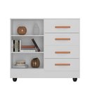 Ver imagem 5 de Cômoda para Quarto 4 Gavetas e 2 Portas Lite Branco