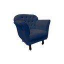 Ver imagem 4 de Poltrona Decorativa Dália Veludo Azul Marinho