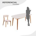 Ver imagem 5 de Conjunto Sala de Jantar Mesa 160x80cm Tampo MDF Laqueado com Vidro Laqueado 6 Cadeiras Ceci Yescasa