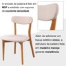 Conjunto Sala de Jantar Mesa 160x80cm Tampo Mdf Laqueado com Vidro Laqueado 6 Cadeiras Ceci Yescasa - 7