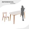 Conjunto Sala de Jantar Mesa 160x80cm Tampo Mdf Laqueado com Vidro Laqueado 6 Cadeiras Ceci Yescasa - 5