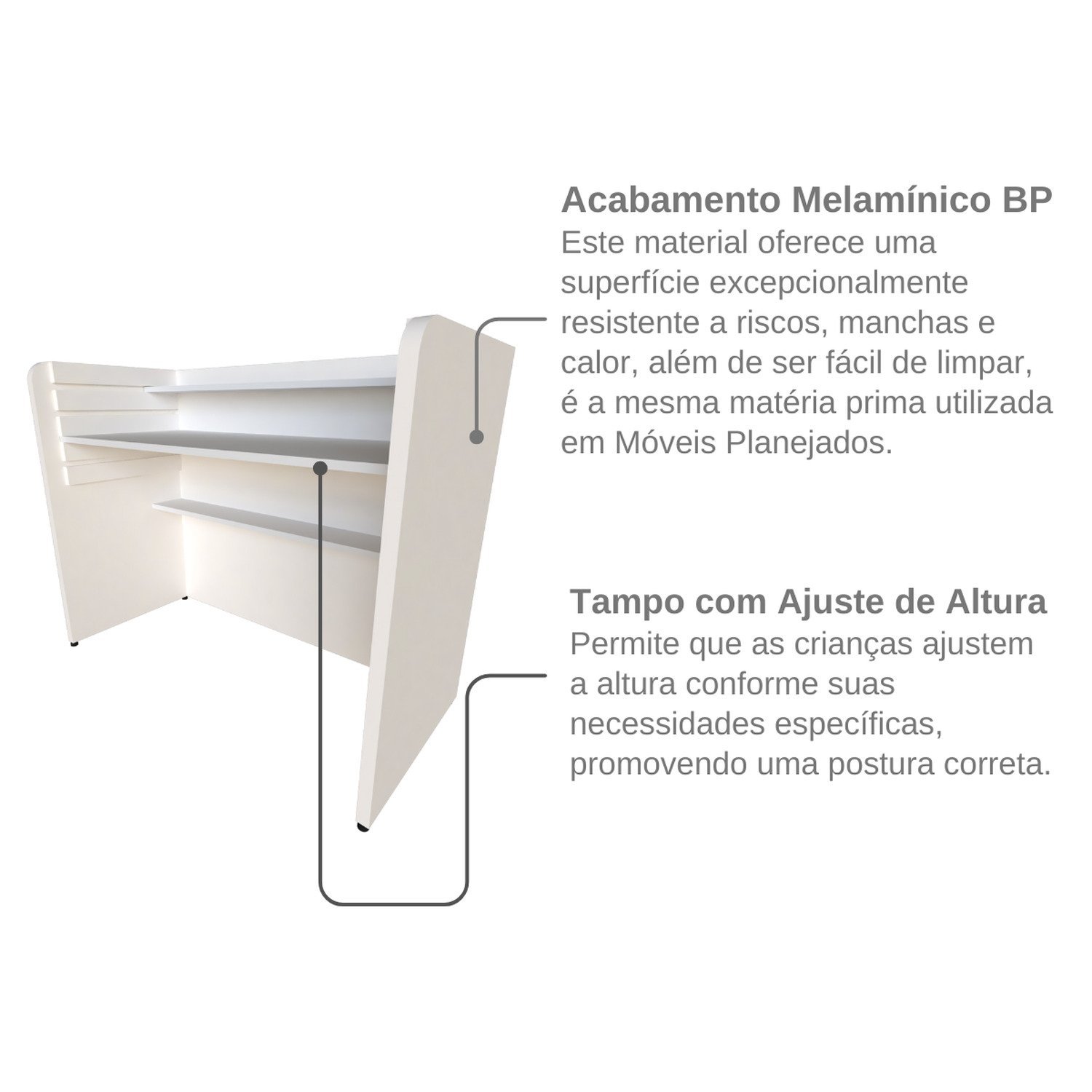 Escrivaninha / Mesa Infantil com Regulagem de Altura - 7