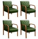 Ver imagem 1 de Kit 4 Poltronas Cadeira Decorativa Sala, Recepção Lara Verde