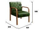 Ver imagem 3 de Kit 4 Poltronas Cadeira Decorativa Sala, Recepção Lara Verde