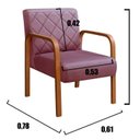 Ver imagem 3 de Kit 4 Poltronas Cadeira Decorativa Sala, Recepção Lara Roxo