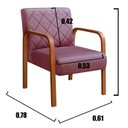 Ver imagem 3 de Kit 4 Poltronas Cadeira Decorativa Sala, Recepção Lara