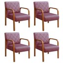 Ver imagem 1 de Kit 4 Poltronas Cadeira Decorativa Sala, Recepção Lara