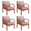 Ver imagem 1 de Kit 4 Poltronas Cadeira Decorativa Sala, Recepção Lara Rosa Rose