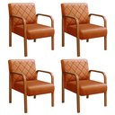 Ver imagem 1 de Kit 4 Poltronas Cadeira Decorativa Sala, Recepção Lara