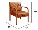 Ver imagem 3 de Kit 4 Poltronas Cadeira Decorativa Sala, Recepção Lara Laranja Terracota