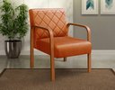 Ver imagem 2 de Kit 4 Poltronas Cadeira Decorativa Sala, Recepção Lara Laranja Terracota